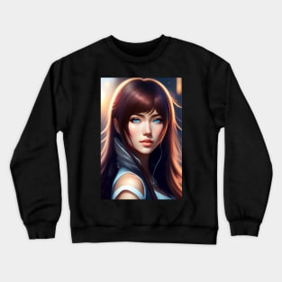 Beautiful Blue-eye Anime Crewneck Sweatshirt